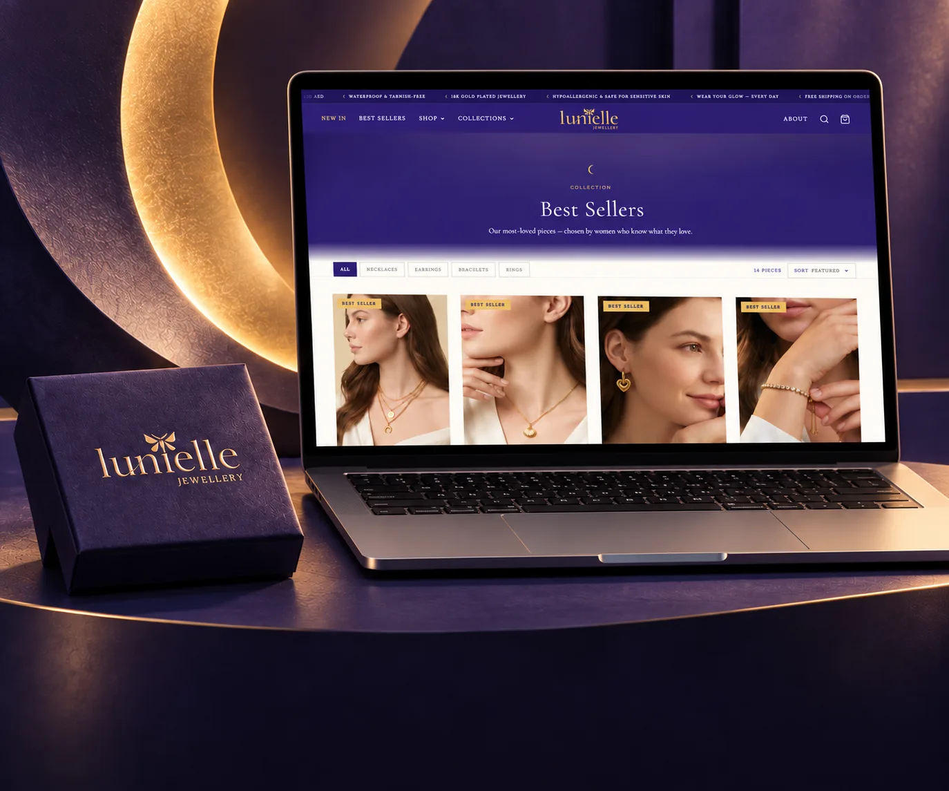 Lunielle Jewellery — Brand, e-commerce, automation & AI media